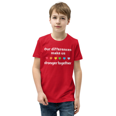 Stronger Together - Hearts Youth Short Sleeve T-Shirt