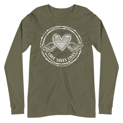 Love Saves Lives - Heart Wings Unisex Long Sleeve Tee